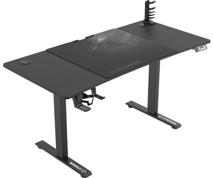 Mebel gamingowy Ultradesk LEVEL V2 (Czarne) (elektryczna regulacja)